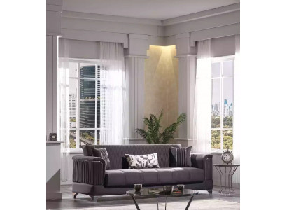Gro Stréck Sofa Luxus 3-Sëtzer Couch Wunnzëmmer Miwwelen Polster Couchen Sofasen