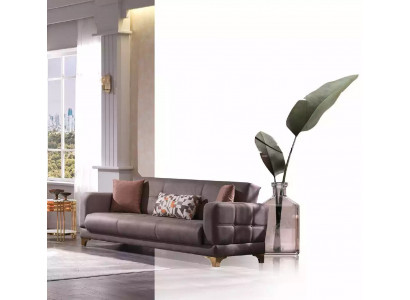 Designer Canapé Rosa 3-Sëtzer Designer Wunnzëmmer Sofa Textil Miwwelen Canapéen