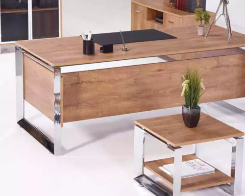 Modernt brong Schreifdësch Büro Miwwelen Holz Aarbechtszëmmer Design Stil