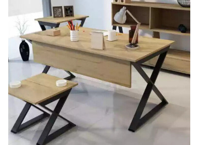 Moderne hellbrong Holzdësch Aarbechtsdëscher Büro Miwwelen Designer Steem.