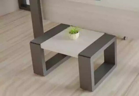 Modernt wäisst hëlzent Dësche Couchtisch Luxus Aarbechtszëmmer Miwwele Design