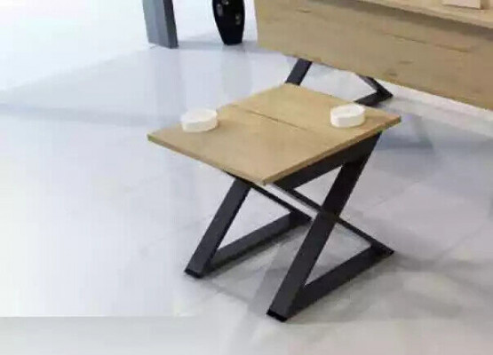 Designer Quadrateschen brongen Couchtisch, Späichertisch, Säitendësch.