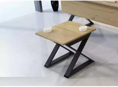Designer Quadrateschen brongen Couchtisch, Späichertisch, Säitendësch.