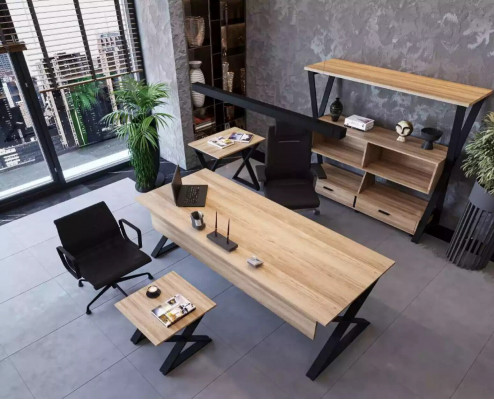 Designer Quadrateschen brongen Couchtisch, Späichertisch, Säitendësch.
