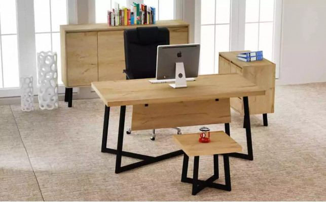 Designer Couchtisch Luxus Brongen Niewendësch Büro Holz Miwwelen Stylvoll