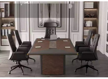 Massivholz Konferenztisch Besprechungsdësch Bürosmiwwel Designer Dëscher