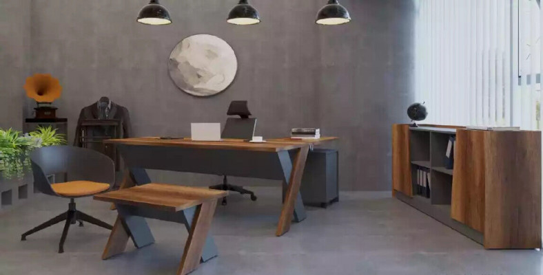 Luxus Schreifdësch Holz Dëscher Büro-Dësch Designer Dëscher Brong nei