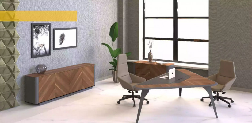 Büro Kommod Holz Schaf JV Miwwelen Holzkommod Modern Braun Holz