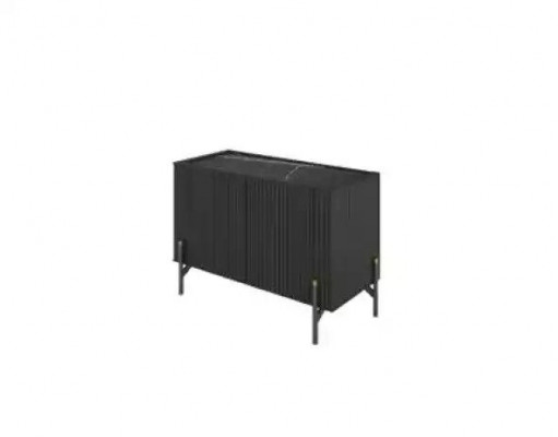 Kommode Sideboard Bürokommode Design Miwwelen Schaf Lowboard Büro Schwaarz