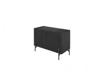 Kommode Sideboard Bürokommode Design Miwwelen Schaf Lowboard Büro Schwaarz
