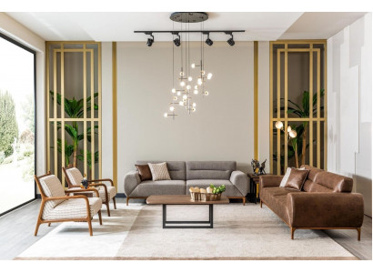 Softequipe Drësëtzeger Fautteuil Braun Polstersofa Gri Couchen Sofas
