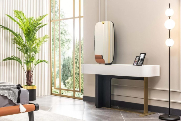 Komplett Schlofzëmmer Duebelbett Bett Nuetsdëscher Orange Konsole 5tlg