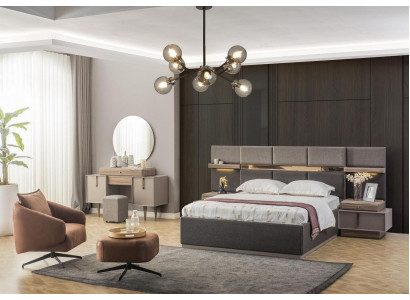 Schlofkummer Komplett Duebelbett Bett Nuetsdësch Konsole 6tlg Griich