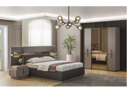 Duebelbett Komplett Schlofzëmmer Bett 4-deelech Gro Nueschtstiescher Schaf