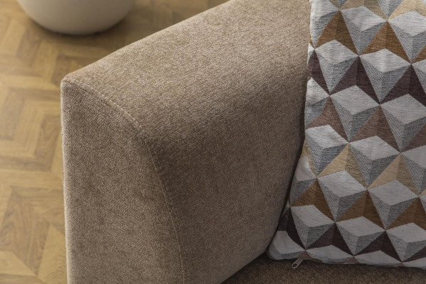 Canapé-Set Dräisëtzer Still Gepolstert Sofa Modern Stoffséi Braun Set