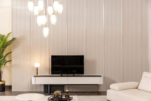 Sideboard RTV Lowboard TV Stänner Schaf Holz Wäiss Wunnzëmmer Modern