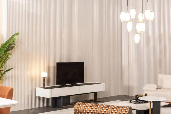 Sideboard RTV Lowboard TV Stänner Schaf Holz Wäiss Wunnzëmmer Modern
