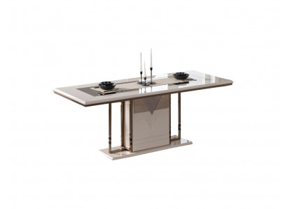 Luxus Iessdësch Iesszëmmerdësch Dësch Iesszëmmer Modern Holz Wäiss 200cm