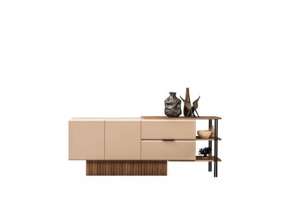 Anrichte Sideboard Holzschaf Schaf Kommoud Schaf Holz Beige Modern.