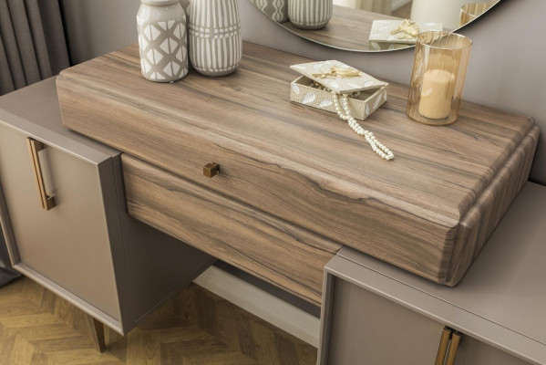 Schminktisch Konsolentisch Puff Friséiertisch Holz Gro Spigel Set