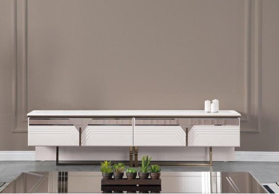 Sideboard RTV Lowboard TV Stänner Holzschaf Schaf Holz Wäiss Design