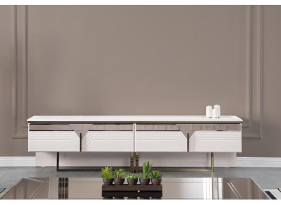Sideboard RTV Lowboard TV Stänner Holzschaf Schaf Holz Wäiss Design
