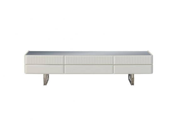 Holzkabinet TV Stand RTV Lowboard Kabinet Holz Wäiss Modern Sideboard