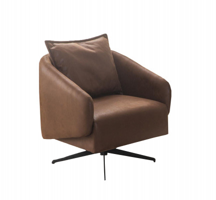 Fauteuil Ouerfauteuil Dréistull Eenzelplaz Sëtz Kënschtlecher Lieder Brong Design