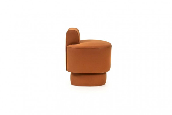 Sitzhocker Hocker Polsterhocker Orange Foussocker Modern Sëtzmiwwel