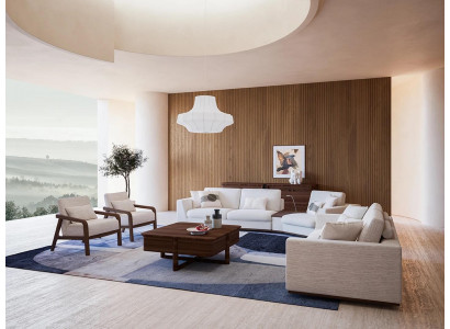 Sofagarnitur 4-teileg Luxus Komplett Polstermöbel Sofas Couchen Design Wunnzëmmer