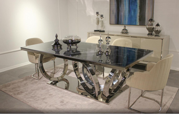 Modern Ariichtung Set Luxus Miwwelen Iessdësch Nei 4х Still Design Sideboard