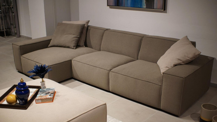 Wunnzëmmermiwwel Set 4 Deeler Luxus Ariichtung Sofagarnitur Design Ecksofa