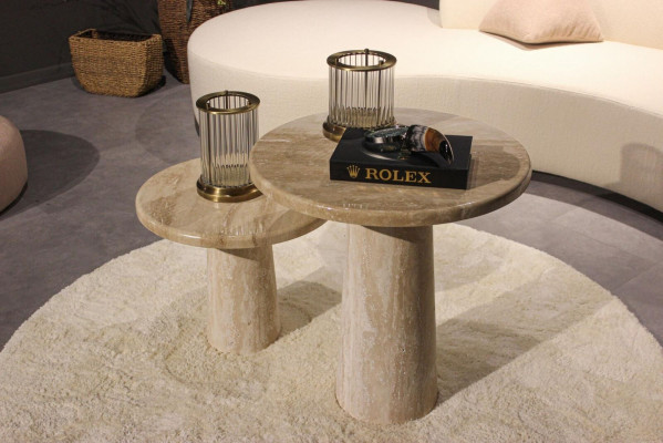 2x Couchtische Wunnzëmmer Set Holz Miwwelen Design Modern Ariichtung