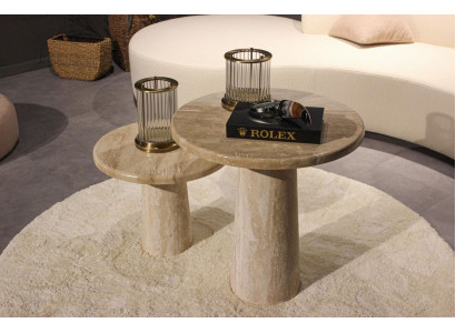 2x Couchtische Wunnzëmmer Set Holz Miwwelen Design Modern Ariichtung