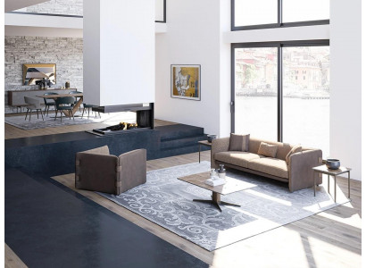 Wunnzëmmer Komplett Canapé Dräisëtzer Polstermöbel Fauteuil Design Dësch