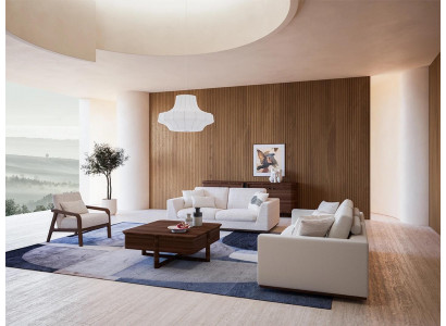 Wäiss Miwwelen Wunnzëmmer Canapé Zwei-Sëtz Sofa Design Ariichtung Fotell