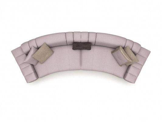 Grouss Sofa Couche Sechseck Polstermébel Textil Luxus Ariichtung Wunnzëmmer