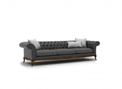 Wunnenzëmmer Canapé Couch Véiersëtzer Grog Ariichtung Designer Polstermies.