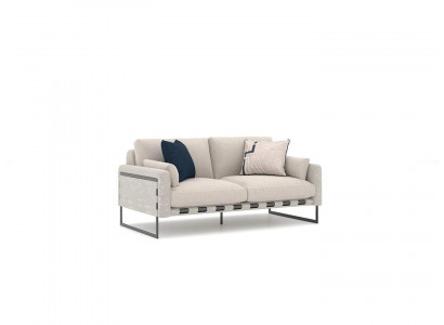 Canapé Zweisitzer Wohnzëmmer Miwwel Modern Beige Couch