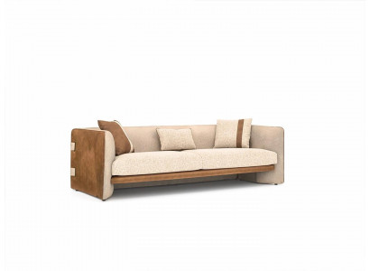 Béi Sofa Luxus Dräisëtzer Couch Modern Ariichtung Polstermöbel Textil