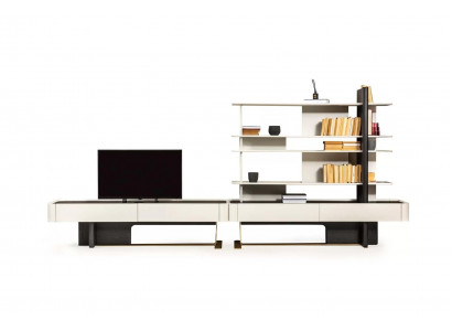 Wunnwand Sideboard RTV Lowboard Regaler TV-Stänner Schaf Holz Wäiss