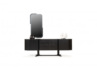 Sideboard Grupp mat Spigel Kommode Schaf Schwaarz Set