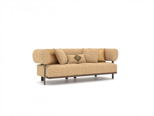 Beige Canapé-Set Design Polsterméubelen Wunnzëmmer Set 6 Deeler Ariichtung