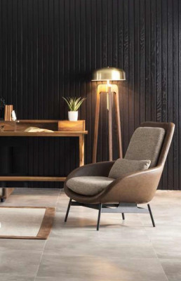 Sesel Lehnstull Wunnzëmmer Relax Still Club Lounge Miwwelen Braun Sofa