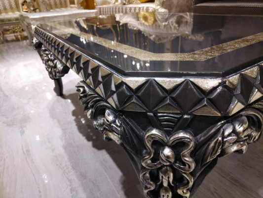Design Miwwel Wunnzëmmer Sofagarnitur Set 2x Canapé + 2x Fotell + Dësch Set