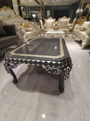 Design Miwwel Wunnzëmmer Sofagarnitur Set 2x Canapé + 2x Fotell + Dësch Set