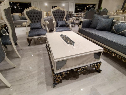 Moderne 4-Teiler Wunnzëmmer-Set Stilvoll 2x Sofen Designer Fauteuil Nei