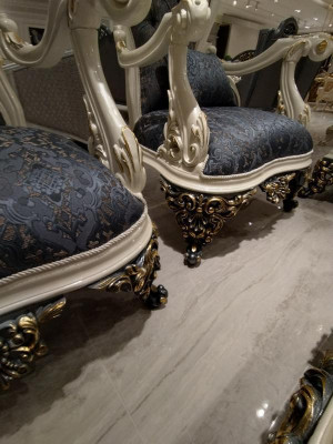 Moderne 4-Teiler Wunnzëmmer-Set Stilvoll 2x Sofen Designer Fauteuil Nei