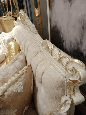Exklusiv Wunnzëmmer Sofagarnitur Set Héichwäerteg Sofas Elegant Fauteuilen