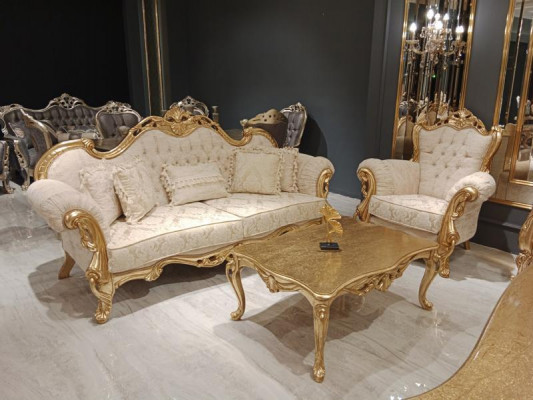 Sofagarnitur 3+3+1+1 Sëtzplazen + Coffrestitich Sofagarnitur 5tlg Set Polstersmiwwelen Neit